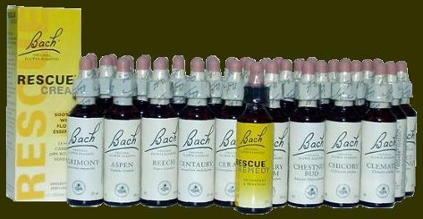 Bach Flower Essence Remidies and Rescue Remedy.